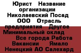 Юрист › Название организации ­ Николаевский Посад, ООО › Отрасль предприятия ­ Другое › Минимальный оклад ­ 20 000 - Все города Работа » Вакансии   . Ямало-Ненецкий АО,Салехард г.